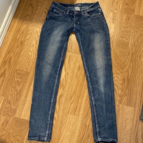 KABA Teen Girls Blue Distressed Skinny Blue  Jeans (Size 7) - Picture 2 of 10